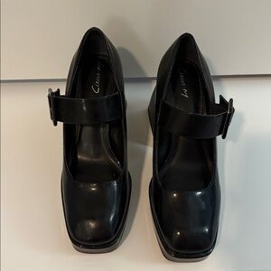 Chasey Black Platform Mary Jane Shoes